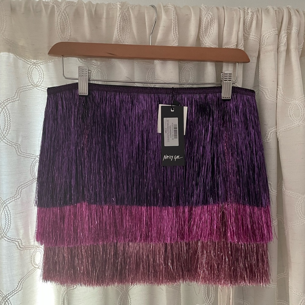 NWTs Nasty Gal Metallic Tinsel Shorts/Skort